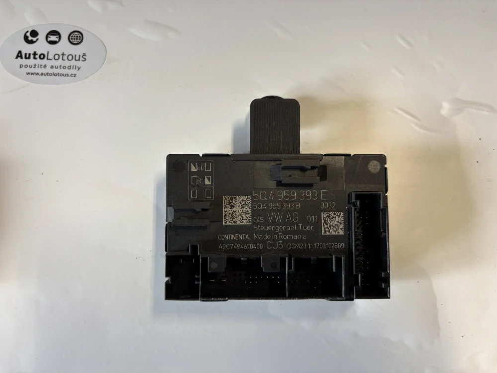 Jednotka dveří levé Škoda Volkswagen 5Q4959393E 5Q4 959 393 E