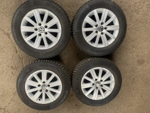 ALU kola vw golf V, 5K0601025J, zimní pneumatiky Continental 195/65 r15