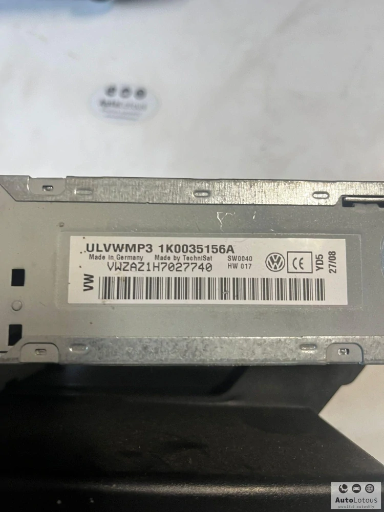 Rádio VW 1K0035156A (bez kódu)