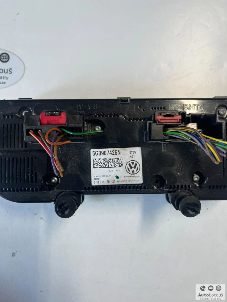 Panel klimatizace VW Golf 5G0907426N