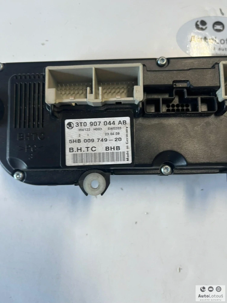 Panel ovládání klimatizace Škoda 3T0907044AB