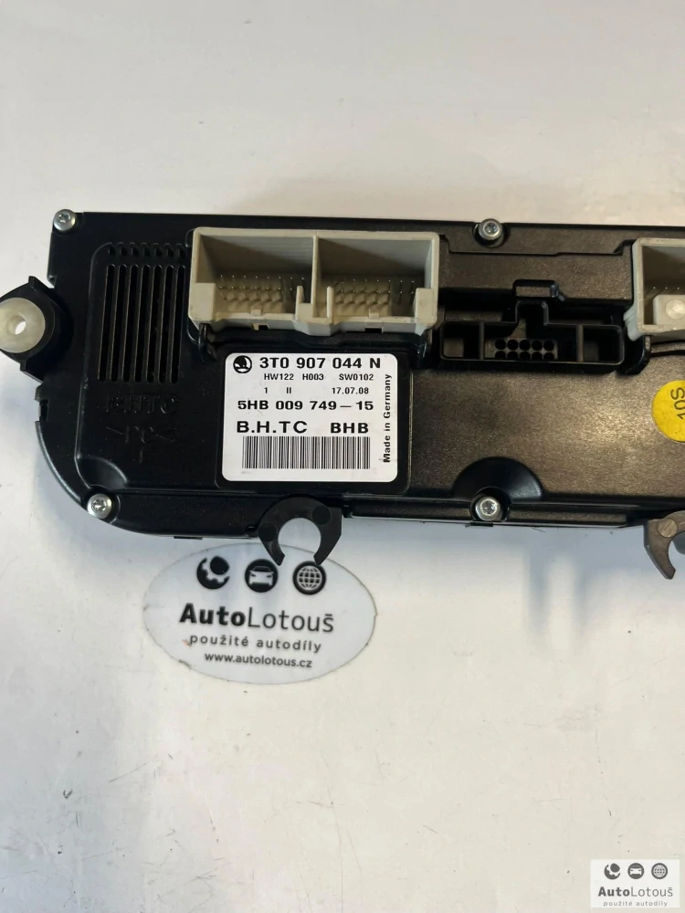 Panel ovládání klimatizace Škoda 3T0907044N