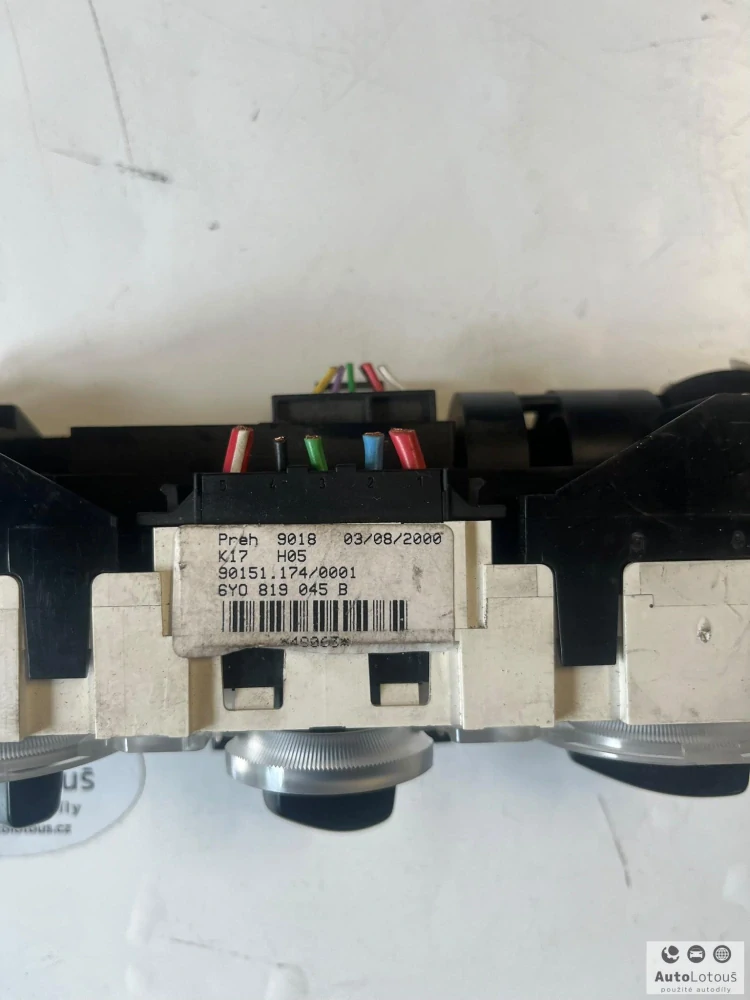 Panel ovládání klimatizace Škoda Fabia 6Y0819045B