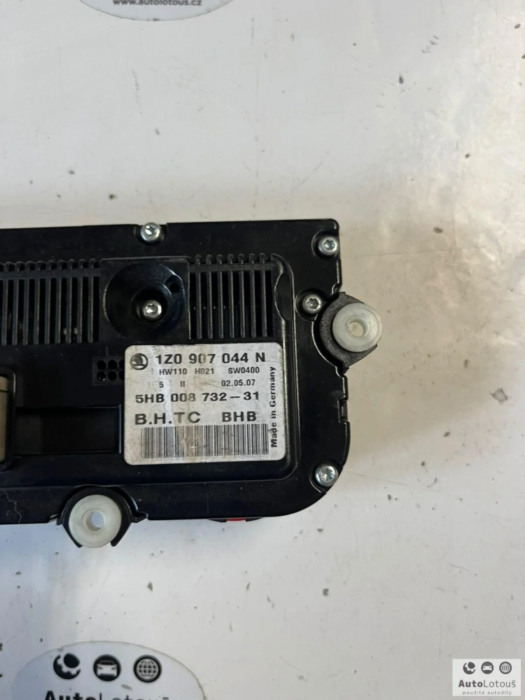 Panel ovládání klimatizace Škoda 1Z0907044N