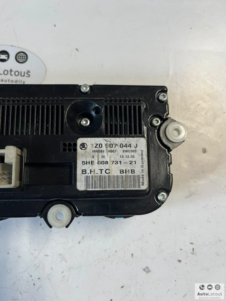 Panel ovládání klimatizace Škoda 1Z0907044J