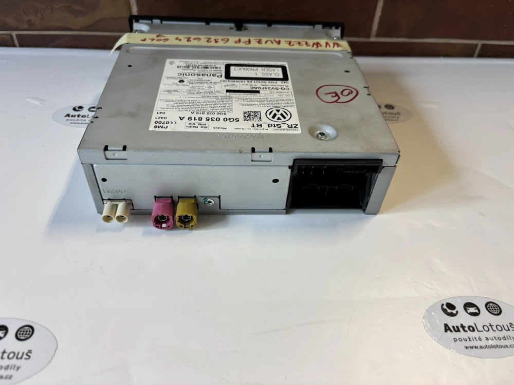 Řídící jednotka autorádia / 5G0035819A 5G0 035 819 A