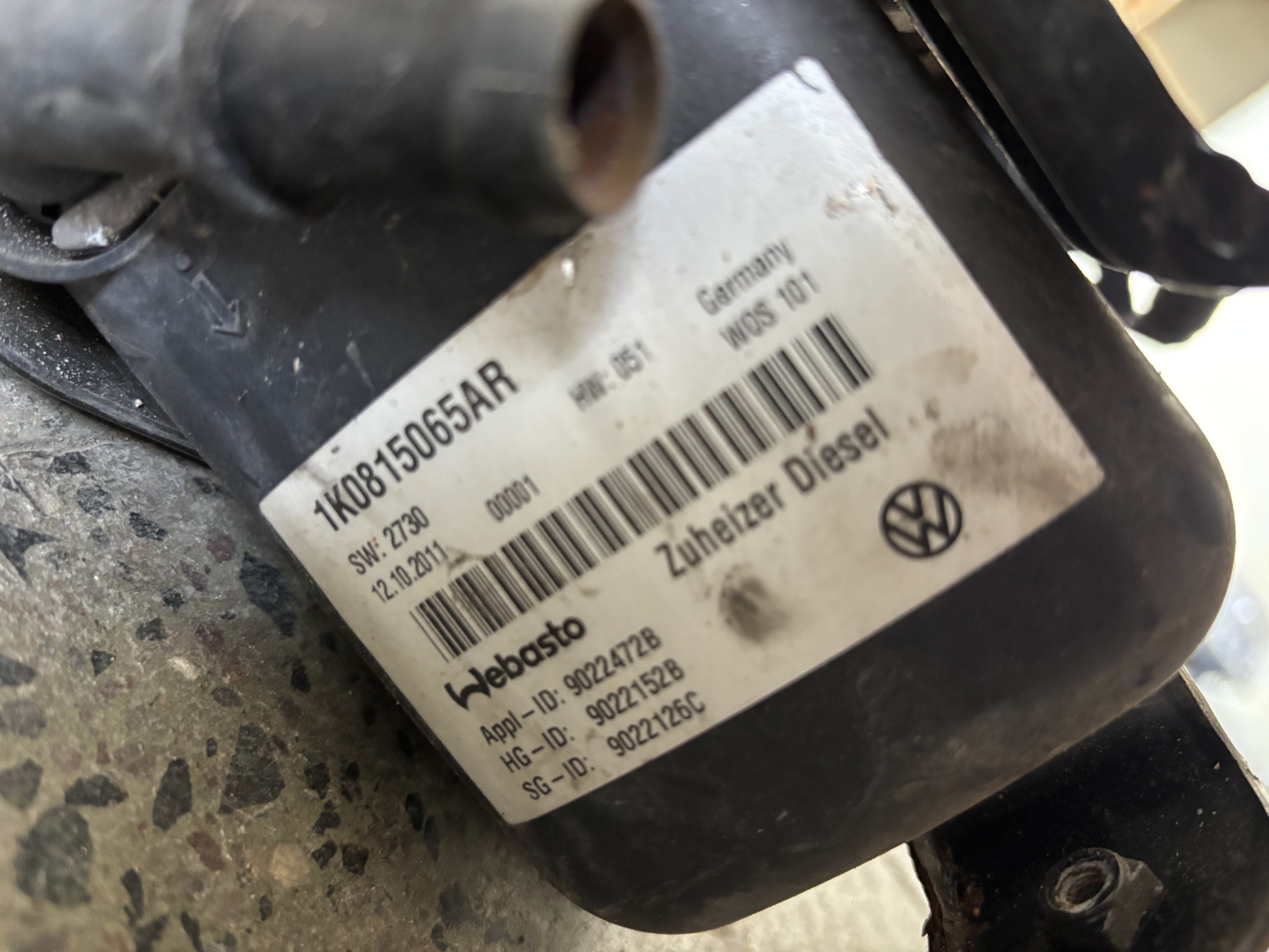 Webasto Thermo Top V EVO 1K0815065AR VEVO Přídavné topení naftové diesel 9022152b 12V 5.0 kW