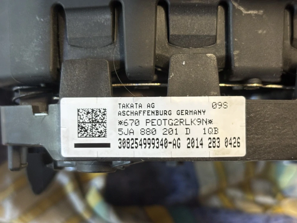 Airbag řidiče Škoda Fabia Rapid 5JA880201D 5JA 880 201 D