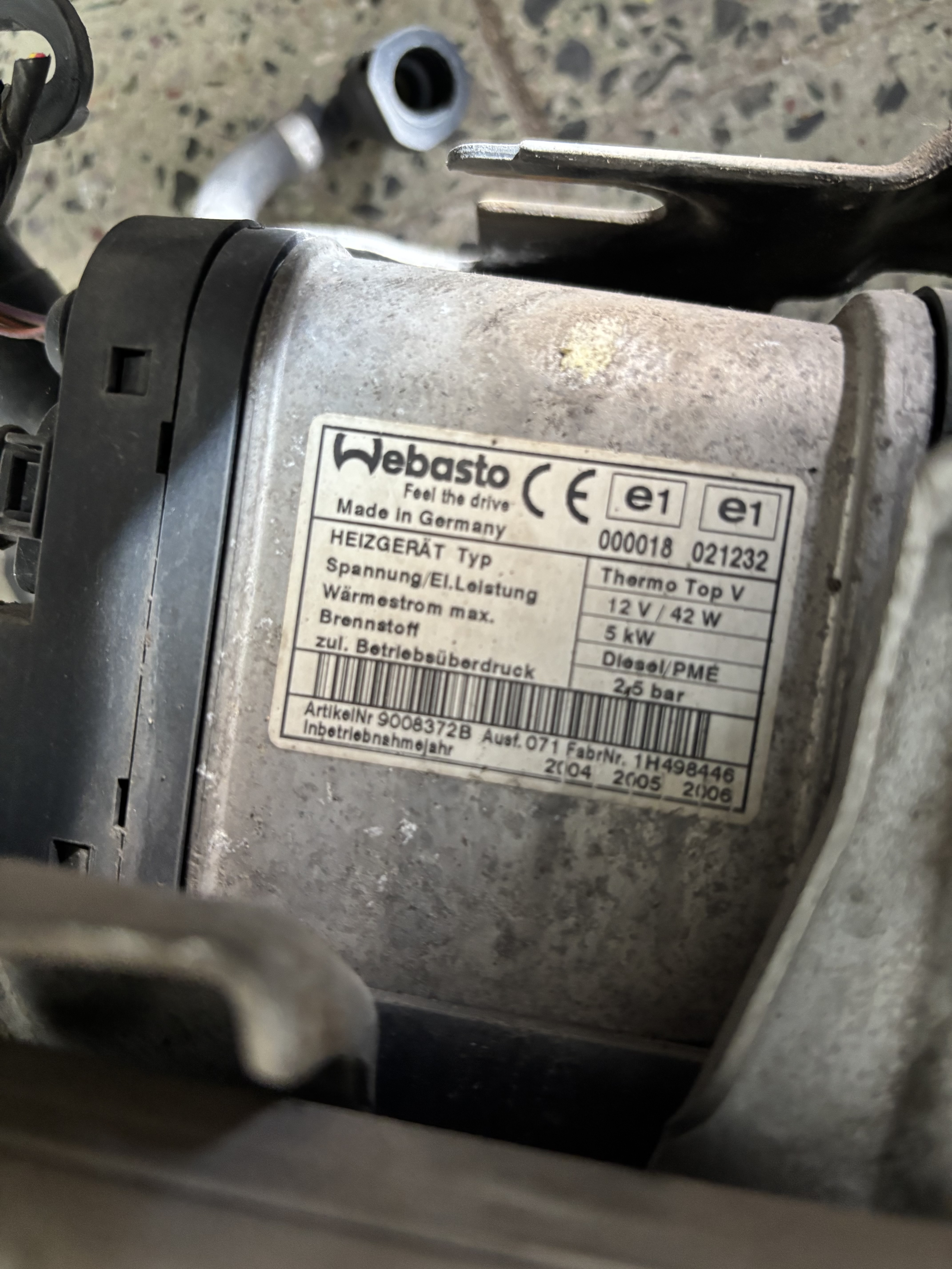 Nezávislé Topení Webasto VW 1K0815065T Thermo Top V