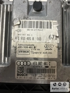 řídící jednotka motoru AUDI A6 4F0 2,7 tdi 4F0907401C 4F1910401B